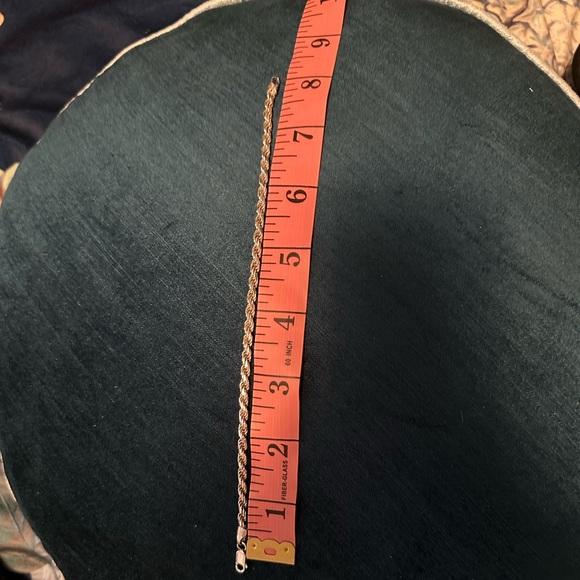 💥‼️CRAZY SALE‼️Sterling Silver Rope Chain Bracelet, 8 inches - Picture 4 of 4